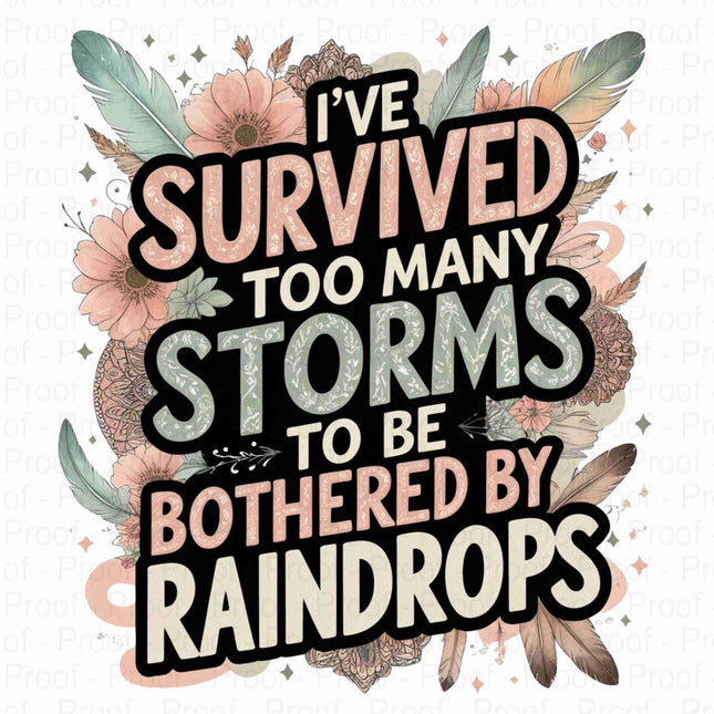 Boho Chic Floral PNG Bundle | I've Survived Too Many Storms Digital File Etsy