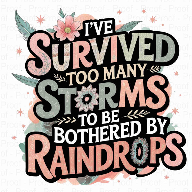 Boho Chic Floral PNG Bundle | I've Survived Too Many Storms Digital File Etsy