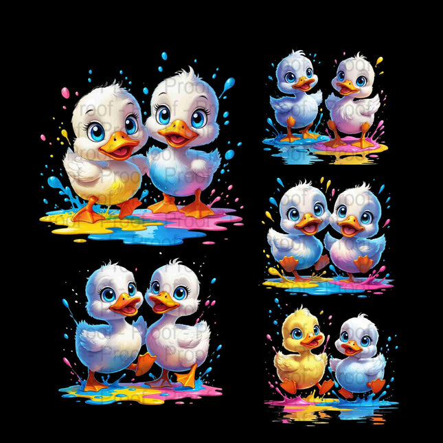 Adorable Duckling Clipart Bundle of 5 Transparent PNGs Digital File Style Junction – Custom Digital Designs & Apparel