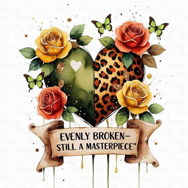 Watercolor Leopard Heart PNG Bundle | “Evenly Broken Still a Masterpiece Digital File Style Junction – Custom Digital Designs & Apparel