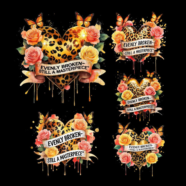 Evenly Broken Still a Masterpiece Watercolor PNG Bundle of 5 Digital File Style Junction – Custom Digital Designs & Apparel