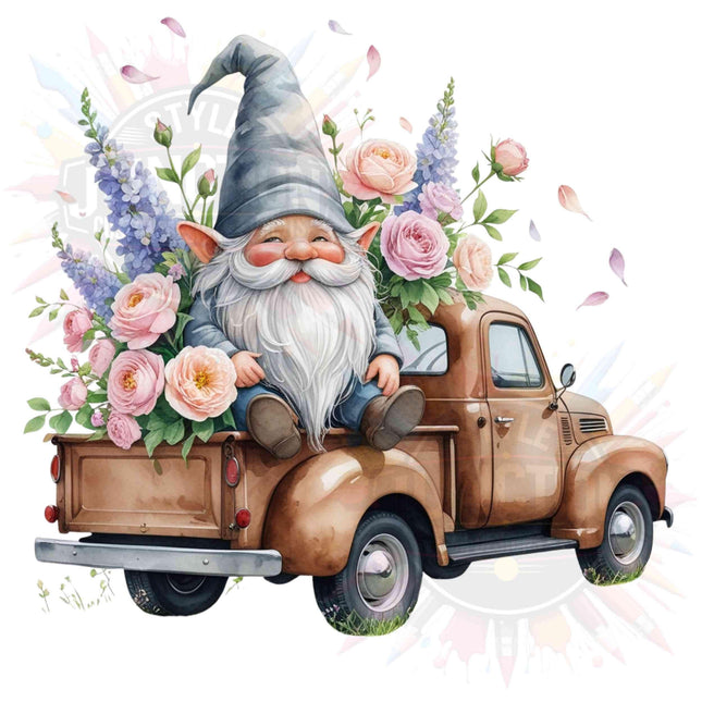 Whimsical Gnome Clipart Bundle of 4 Vintage Brown Truck Digital File Style Junction – Custom Digital Designs & Apparel