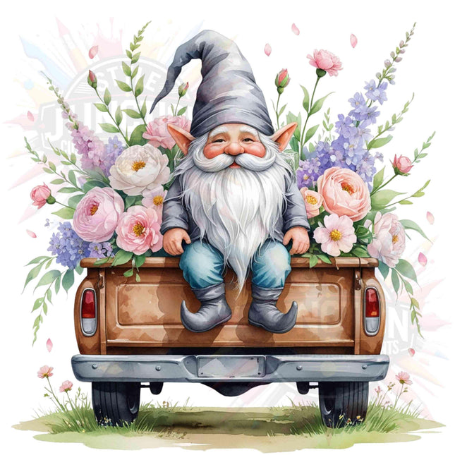 Whimsical Gnome Clipart Bundle of 4 Vintage Brown Truck Digital File Style Junction – Custom Digital Designs & Apparel