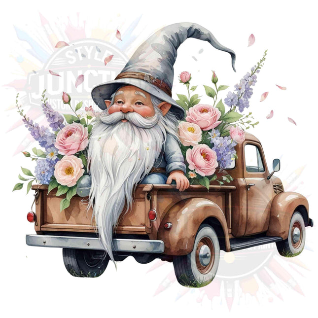 Whimsical Gnome Clipart Bundle of 4 Vintage Brown Truck Digital File Style Junction – Custom Digital Designs & Apparel