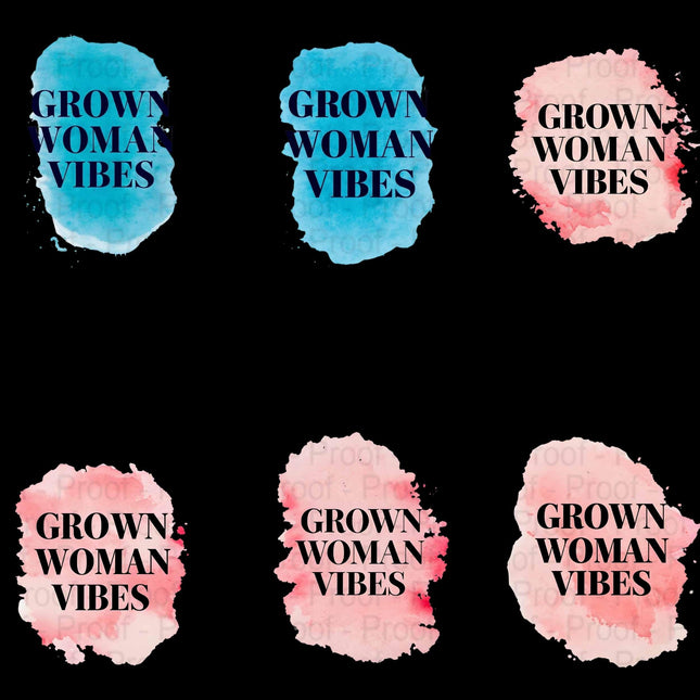 Grown Woman Vibes PNG Sublimation Bundle of 12 Digital File Style Junction – Custom Digital Designs & Apparel