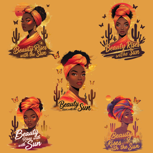 Beauty Rises With the Sun - Desert Sunset Vibes Bundle of 5 Digital File Style Junction – Custom Digital Designs & Apparel