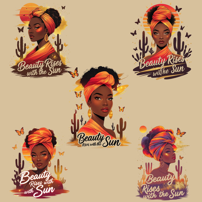 Beauty Rises With the Sun - Desert Sunset Vibes Bundle of 5 Digital File Style Junction – Custom Digital Designs & Apparel