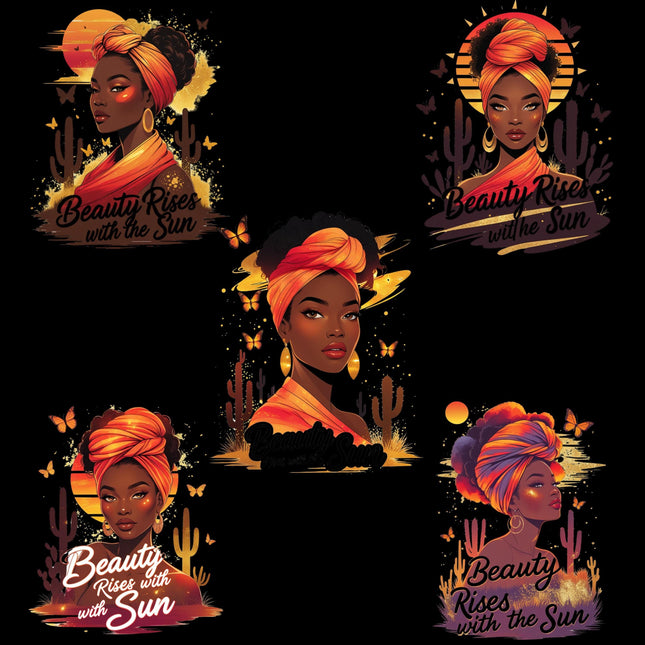 Beauty Rises With the Sun - Desert Sunset Vibes Bundle of 5 Digital File Style Junction – Custom Digital Designs & Apparel