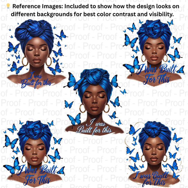 I Was Built For This PNG Bundle of 5 High-Res Black Woman Digital File Style Junction – Custom Digital Designs & Apparel