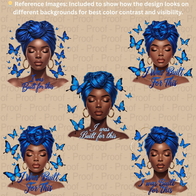 I Was Built For This PNG Bundle of 5 High-Res Black Woman Digital File Style Junction – Custom Digital Designs & Apparel