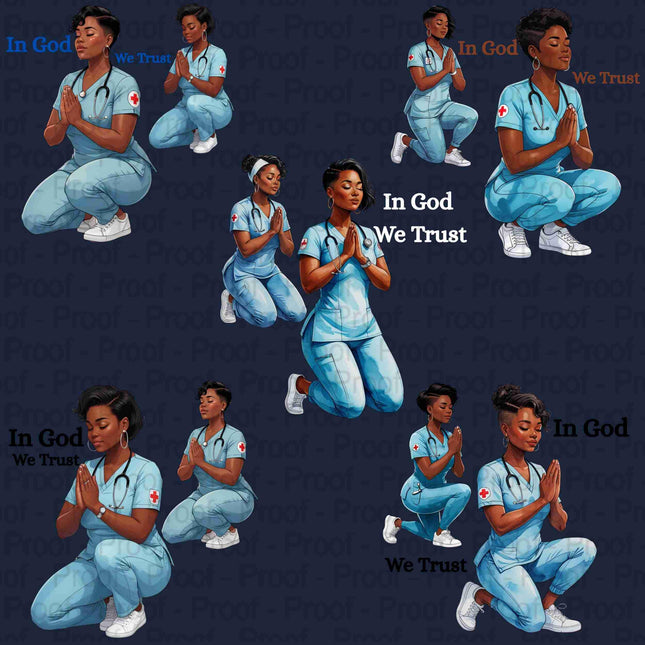 Praying Black Nurses PNG Bundle of 5-Digital Download Digital File Style Junction – Custom Digital Designs & Apparel
