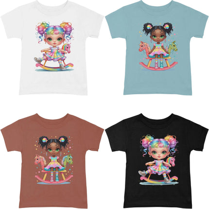 Rainbow Rocking Horse PNGs – 8 Girl Clipart Files for Sublimation Digital File Style-Junction Custom Designs & Prints