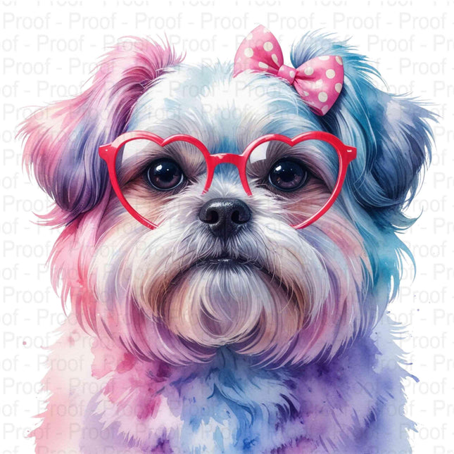 Whimsical Watercolor Shih Tzu Dog Clipart Bundle of 4 Digital File Style Junction – Custom Digital Designs & Apparel