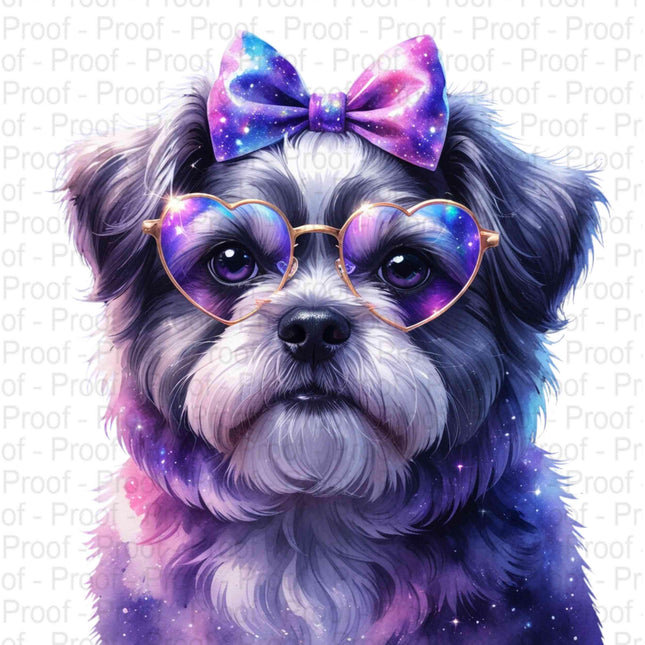Adorable Galaxy-Themed Shih Tzu PNG Bundle of 4 Digital File Style Junction – Custom Digital Designs & Apparel