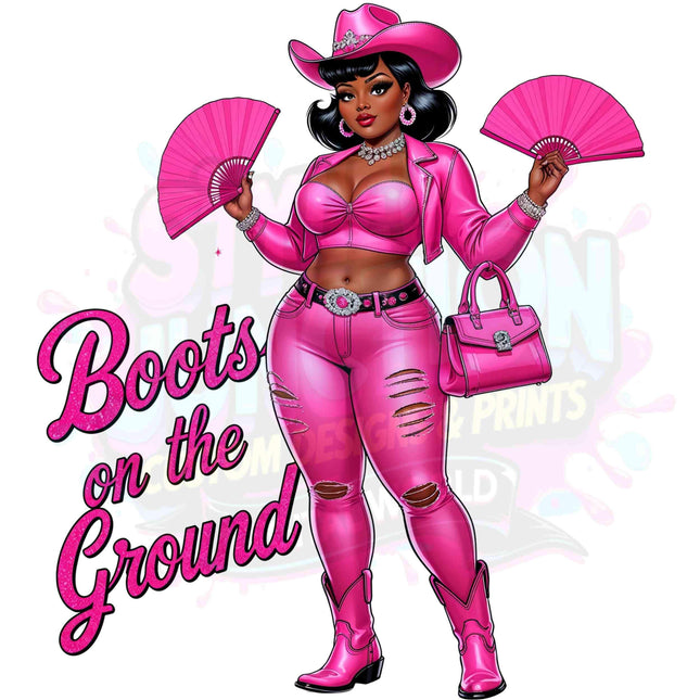 Curvy Cowgirl Pink Glam Digital PNG Set of 5 Digital File Style Junction – Custom Digital Designs & Apparel