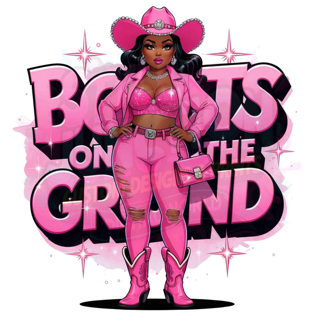 Curvy Cowgirl Pink Glam Digital PNG Set of 5 Digital File Style Junction – Custom Digital Designs & Apparel