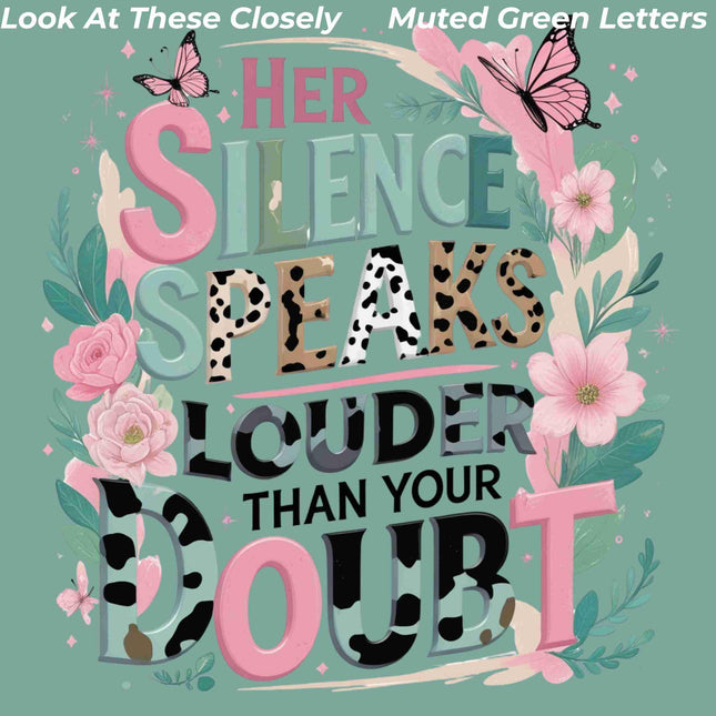 Her Silence Speaks Louder Than Your Doubt PNG Pastel Animal Print Digital File Style Junction – Custom Digital Designs & Apparel