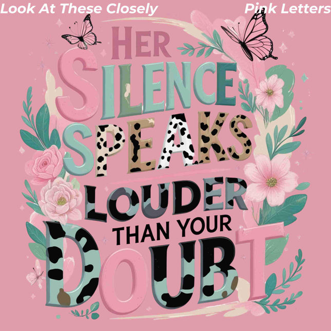 Her Silence Speaks Louder Than Your Doubt PNG Pastel Animal Print Digital File Style Junction – Custom Digital Designs & Apparel
