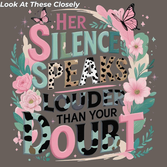 Her Silence Speaks Louder Than Your Doubt PNG Pastel Animal Print Digital File Style Junction – Custom Digital Designs & Apparel