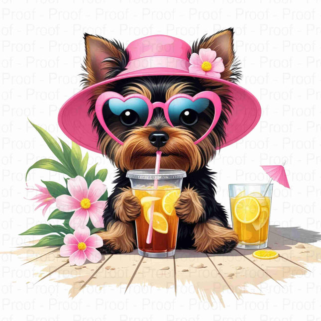Yorkie Summer Iced Tea PNG Bundle of 5 Digital File Style Junction – Custom Digital Designs & Apparel
