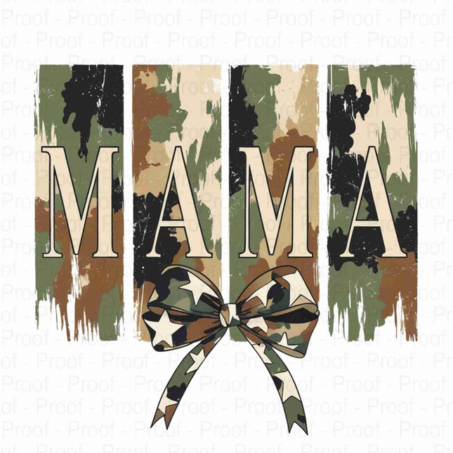 Camo MAMA PNG Sublimation Bundle of 5 with Military Print Bow Digital File Etsy
