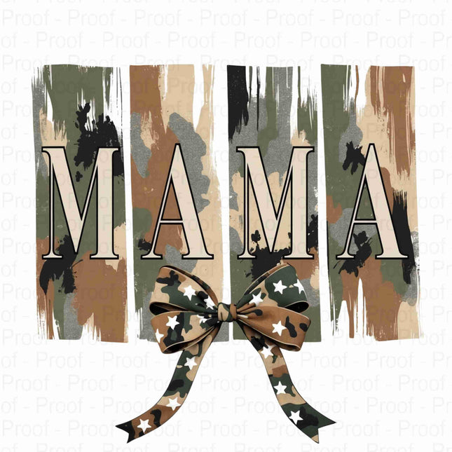 Camo MAMA PNG Sublimation Bundle of 5 with Military Print Bow Digital File Etsy