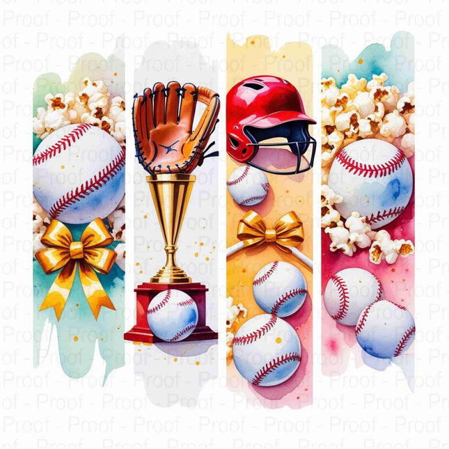 Baseball Sports Clipart Bundle of 5 Unique High-Res PNG Files Digital File Style Junction – Custom Digital Designs & Apparel