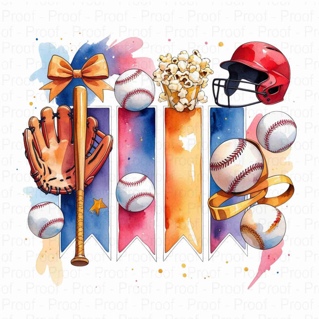Baseball Sports Clipart Bundle of 5 Unique High-Res PNG Files Digital File Style Junction – Custom Digital Designs & Apparel