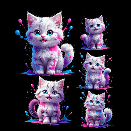 Adorable Paint Splatter Kitten PNG Bundle of 5 Unique Clipart Files Digital File Style Junction – Custom Digital Designs & Apparel