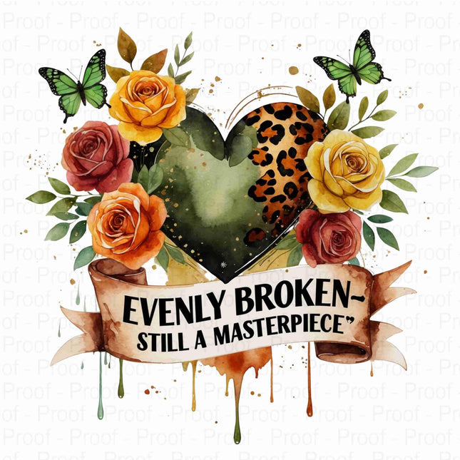 Watercolor Leopard Heart PNG Bundle | “Evenly Broken Still a Masterpiece Digital File Style Junction – Custom Digital Designs & Apparel