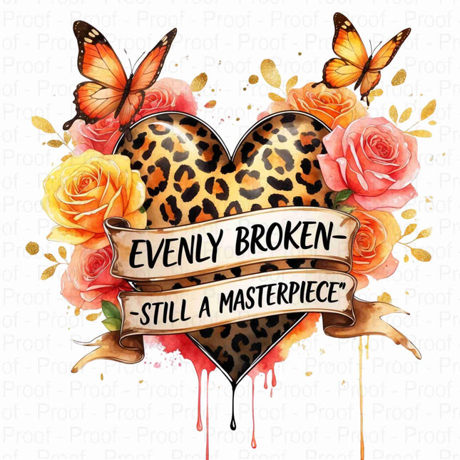 Evenly Broken Still a Masterpiece Watercolor PNG Bundle of 5 Digital File Style Junction – Custom Digital Designs & Apparel
