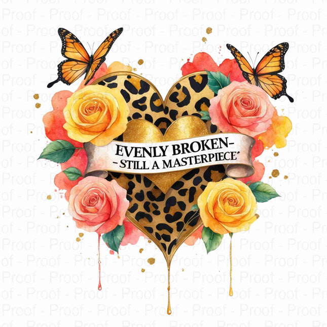 Evenly Broken Still a Masterpiece Watercolor PNG Bundle of 5 Digital File Style Junction – Custom Digital Designs & Apparel