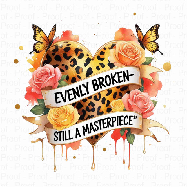 Evenly Broken Still a Masterpiece Watercolor PNG Bundle of 5 Digital File Style Junction – Custom Digital Designs & Apparel