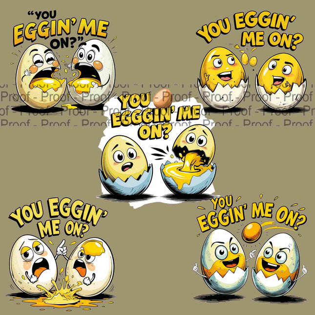 You Eggin Me On? Funny Cracked Egg PNG Bundle of 5 Digital File Style Junction – Custom Digital Designs & Apparel