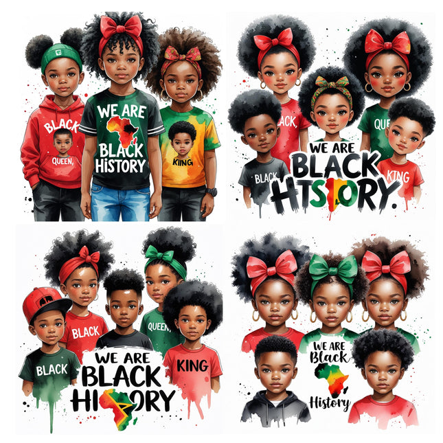 21 PNG Bundle | We Are Black History Afro Kids Clipart Digital File Style Junction – Custom Digital Designs & Apparel