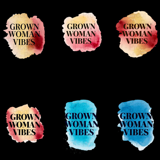 Grown Woman Vibes PNG Sublimation Bundle of 12 Digital File Style Junction – Custom Digital Designs & Apparel