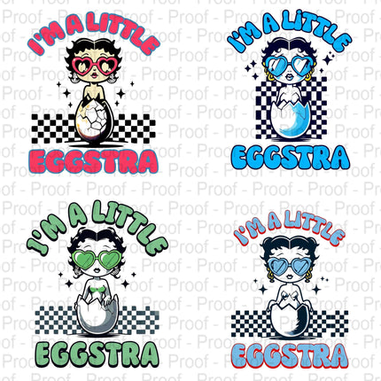 I’m a Little Eggstra Retro Girl PNG Bundle – 5 High-Res Sublimation Files Digital File Style Junction – Custom Digital Designs & Apparel