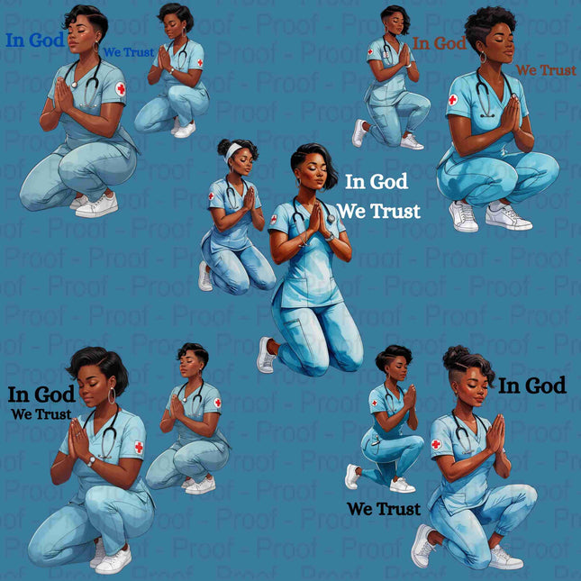 Praying Black Nurses PNG Bundle of 5-Digital Download Digital File Style Junction – Custom Digital Designs & Apparel