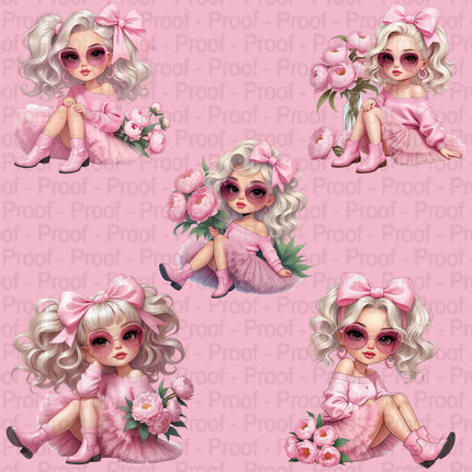Blush Pink Chic Girl PNG – 5 Fashion Clipart Files Bundle Digital File Style-Junction Custom Designs & Prints