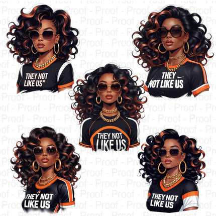 They Not Like Us PNG – 5 Black Girl Magic Clipart Files Digital File Style-Junction Custom Designs & Prints