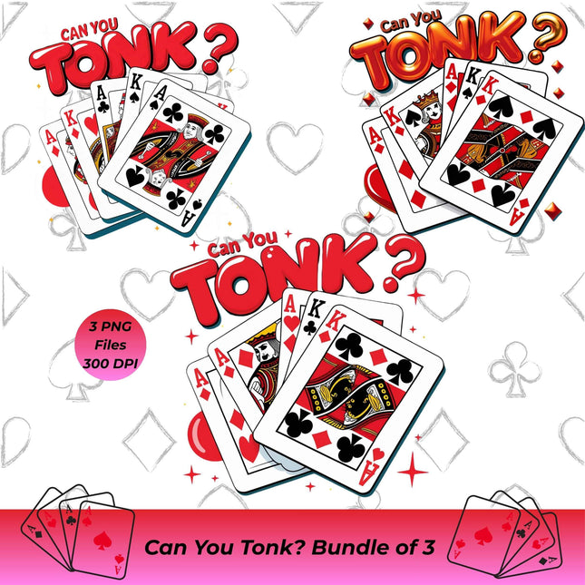 Can You Tonk? Bundle of 3 Bold Clip Art PNGs Digital File Style Junction – Custom Digital Designs & Apparel