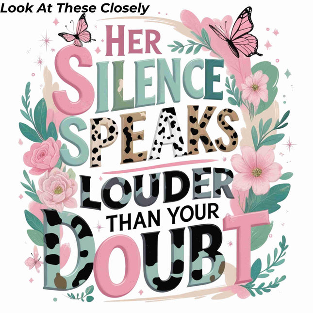 Her Silence Speaks Louder Than Your Doubt PNG Pastel Animal Print Digital File Style Junction – Custom Digital Designs & Apparel