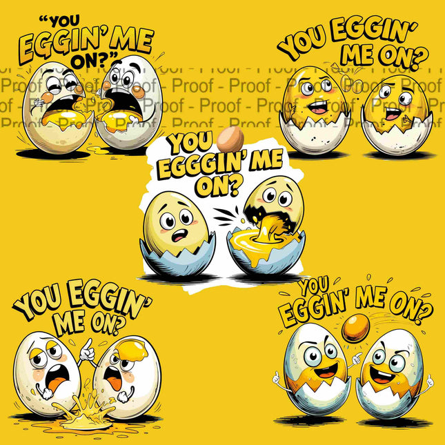 You Eggin Me On? Funny Cracked Egg PNG Bundle of 5 Digital File Style Junction – Custom Digital Designs & Apparel
