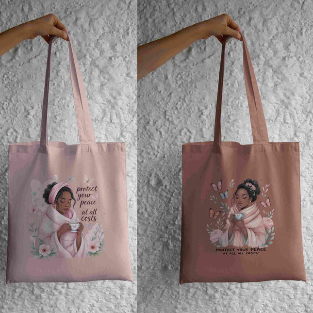 Protect Your Peace at All Costs PNG Bundle of 5 Afro Women Digital File Style Junction – Custom Digital Designs & Apparel