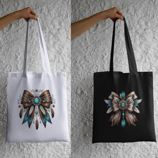 Western Cowgirl Bow Clipart PNG Bundle 4 High-Resolution Turquoise Feather Digital File Style Junction – Custom Digital Designs & Apparel