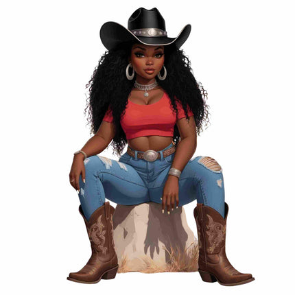 Desert Sunset Cowgirl DTF Heat Transfers #3 by Style Junction Custom Digital Designs, featuring bold western style artwork.