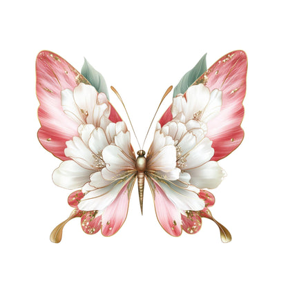 Fantasy Floral Butterfly #1 Eco Solvent Heat Transfer by Style Junction Custom Digital Designs, blending elegance with creative, ready to press artwork.