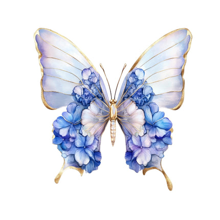 Fantasy Floral Butterfly #14 Eco Solvent Heat Transfer by Style Junction Custom Digital Designs features exclusive, vibrant floral wings.