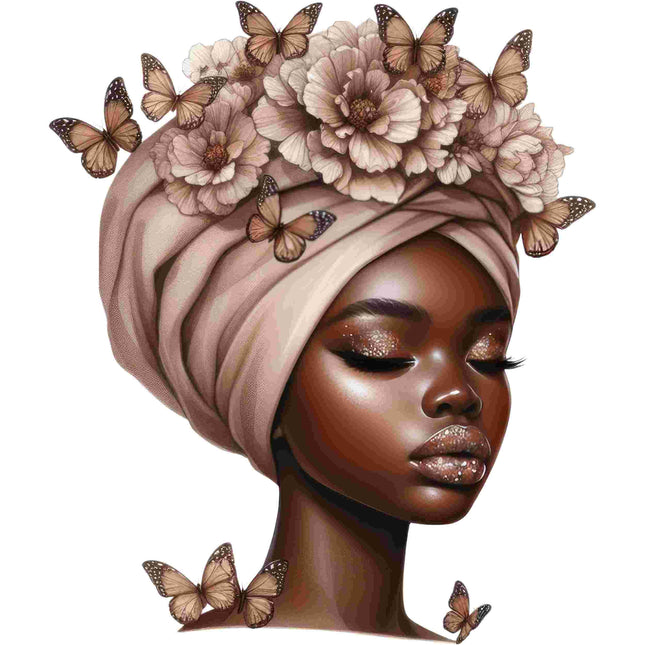 Black Queen Butterfly Floral Art Designed -DTF Heat Transfers #9 by Style Junction Custom Digital Designs, exclusive creative artwork.