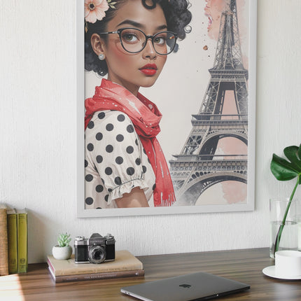 Elegant Black Parisian Girl Wall Art – 3 High-Res JPG Prints Digital File Style-Junction Custom Designs & Prints